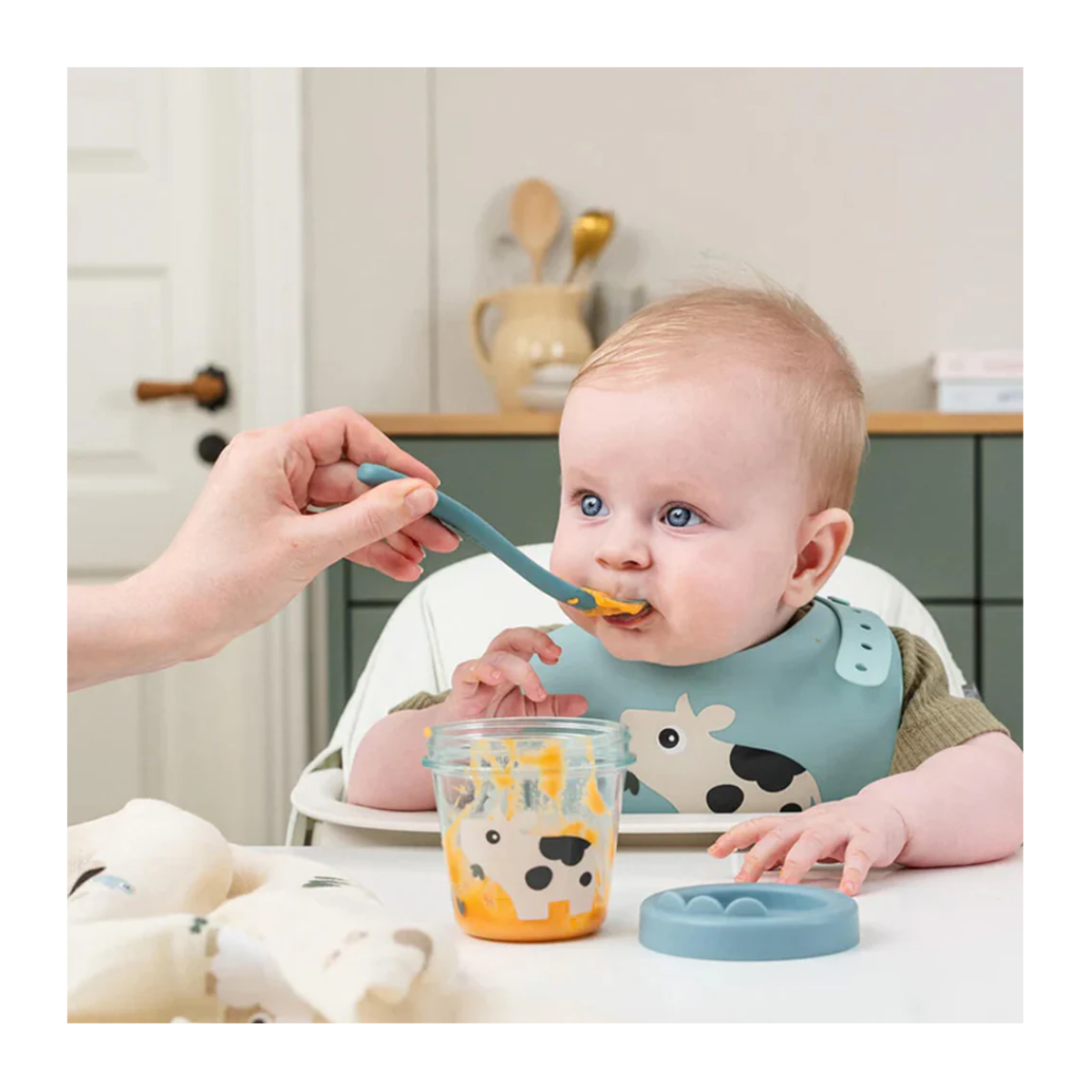 SET 2 CONTENEDORES PARA COMIDA DE BEBÉ TINY FARM ROSA - DONE BY DEER