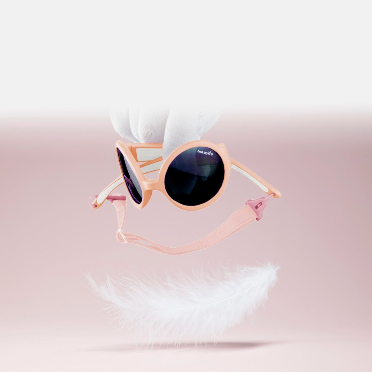 LENTES DE SOL PARA NIÑOS THE HIPPIE  LARGE 2 a 5 AÑOS  PEACH - MAUSITO