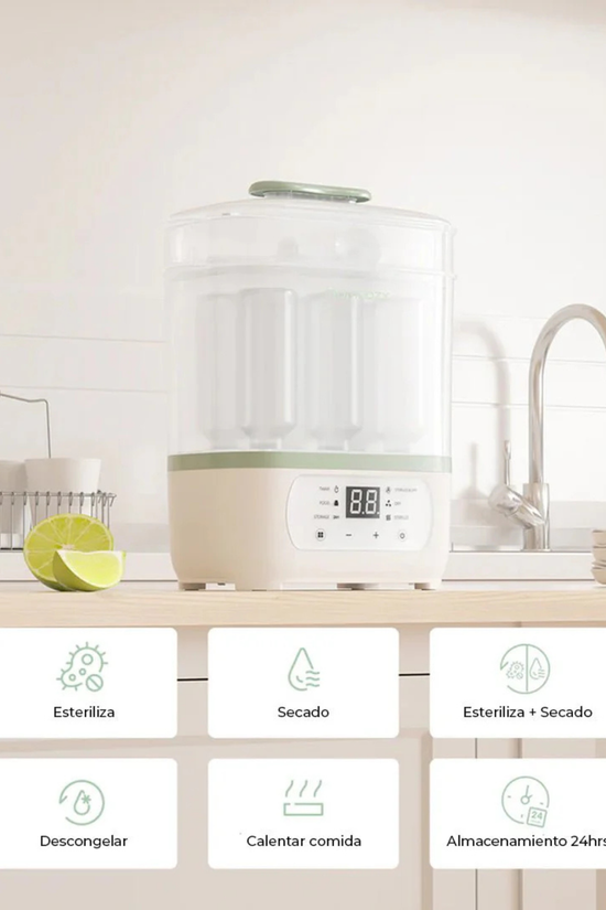 Esterilizador de Mamaderas 8 en 1 Momcozy con Secado y Almacenamiento 24h