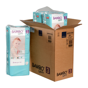 PAÑAL BAMBO NATURE POR CAJA TALLA 3 M 156 U PAQUETE ALTO