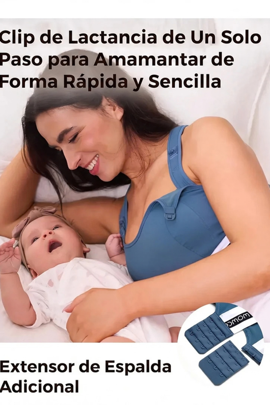 Sostén Deportivo de Lactancia Momcozy Azul
