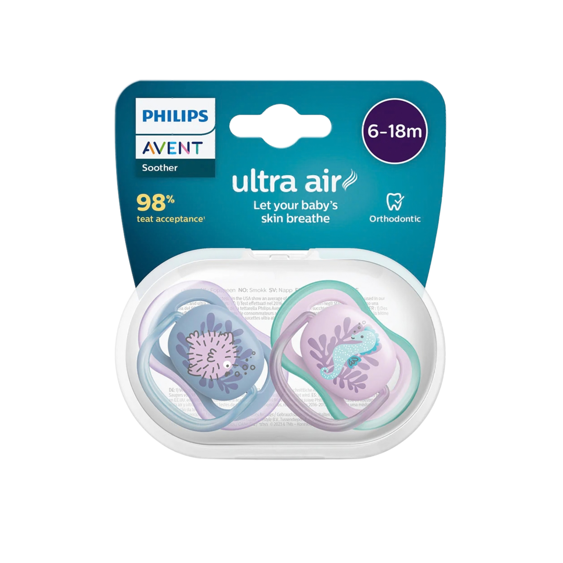 Chupete Philips Avent Ultra Air Orthodontic 6–18 Meses