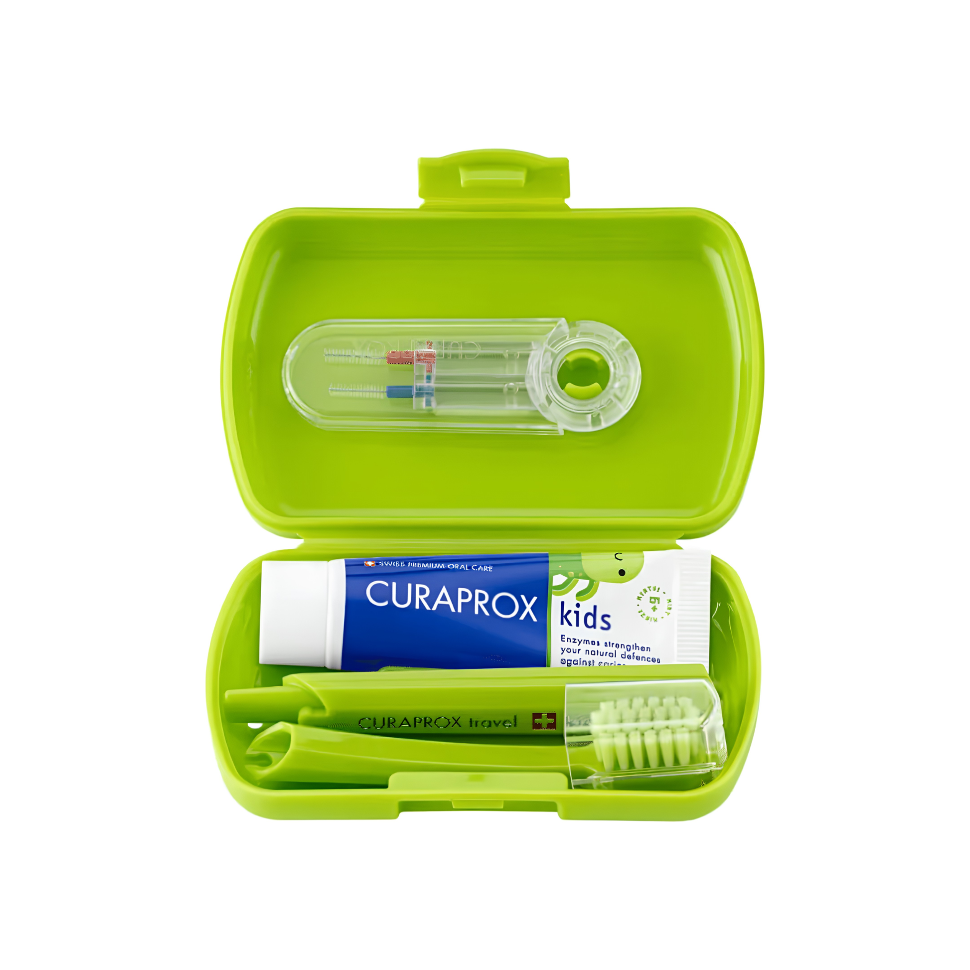 Kids Travel Set Curaprox (cepillo + pasta + interdental)