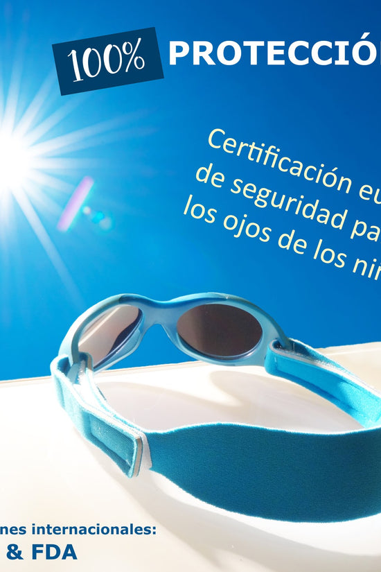 LENTES DE SOL PARA BEBÉS BABY SURFER  0 A 18 MESES AZUL TURQUESA - MAUSITO