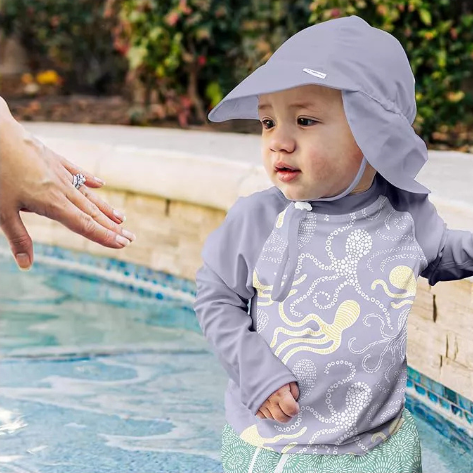 Gorro ecológico con solapa UPF 50+ para bebés Green Sprouts