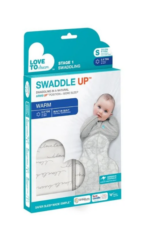SAQUITO DE DORMIR SWADDLE  Etapa 1 - TOG 2.5 - Blanco  TALLA S - LOVE TO DREAM