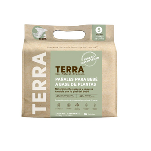 PAÑALES BIODEGRADABLES DESECHABLES 5 XG - TERRA