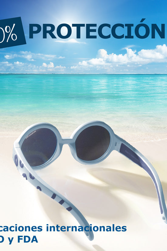 LENTES DE SOL PARA BEBÉS THE HIPPIE  6 A 24 MESES AZUL PIEDRA - MAUSITO