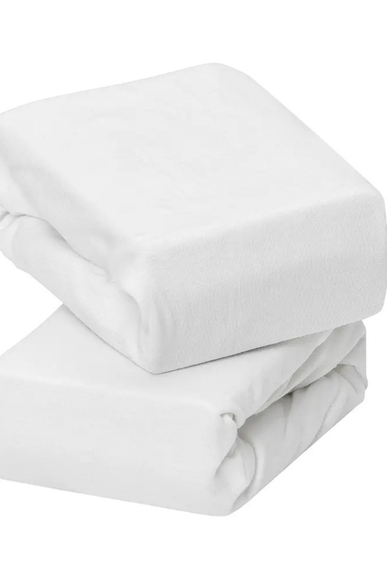 Sábana Bajera Algodón Blanca 70 x 140 x 17 cm Clevamama Pack de 2 unds