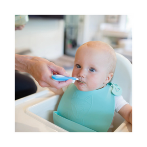 SET TENEDOR Y CUCHARA AGARRE SUEVE  12M+ (Azul/Blanco) - DR. BROWN’S