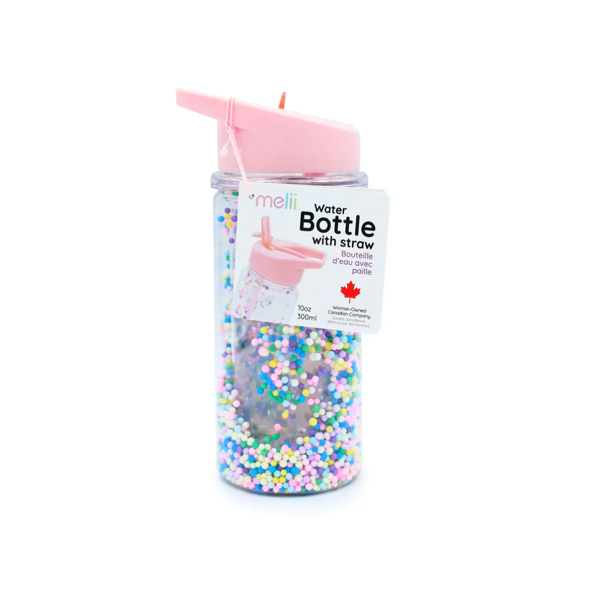 BOTELLA CON BOMBILLA ROSA SPARKLING  300 ml MELII