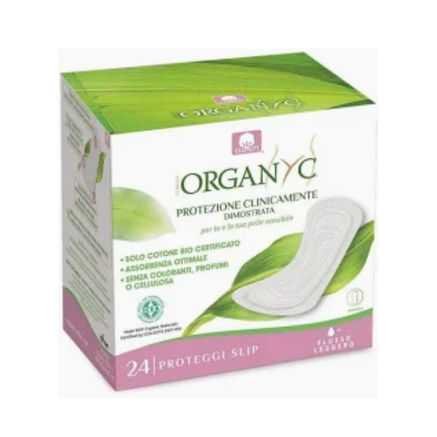 Protector Diario De Algodón Organyc Flujo Leve 24 U