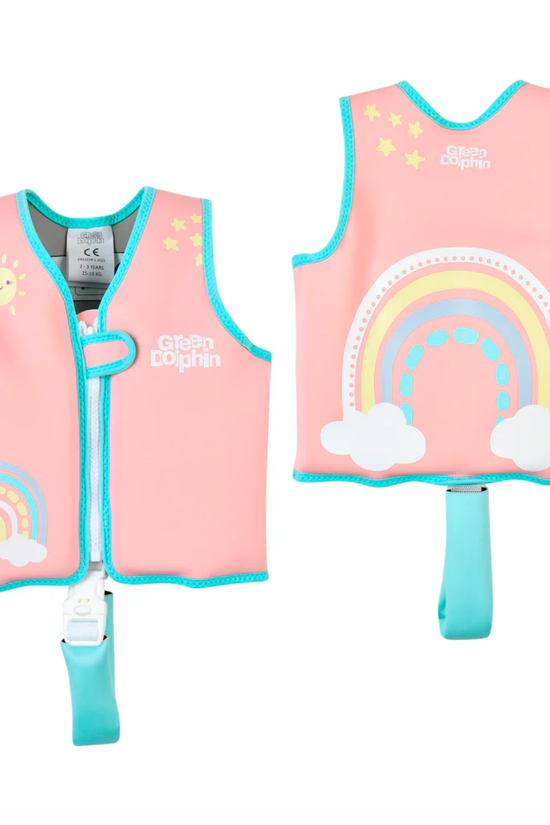 CHALECO FLOTADOR INFANTIL ARCOIRIS PALOROSA 15 a 19 KG 2 a 3 años. - GREEN DOLPHIN