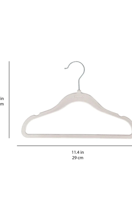 Set de 30 Colgadores Antideslizantes para Ropa de Bebés y Niños 3 Sprouts Crema