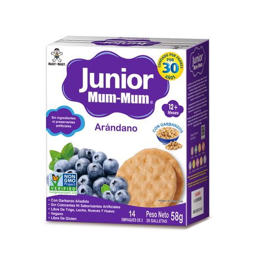 Galletas Junior Mum-Mum Gateadores Arándano 58g +12m