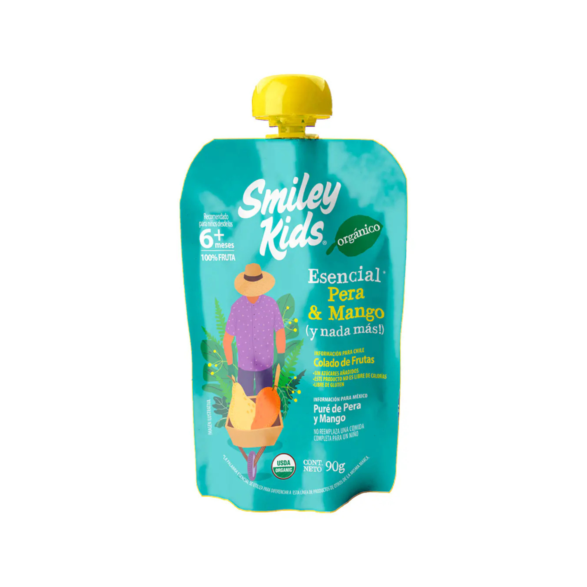 Colado Orgánico de Frutas Smiley Kids 90gr +6m