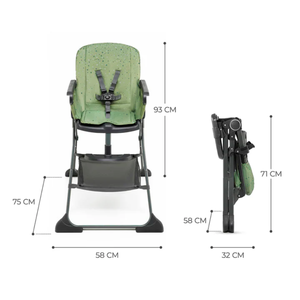 SILLA DE COMER PLEGABLE FOLDEE VERDE KINDERKRAFT