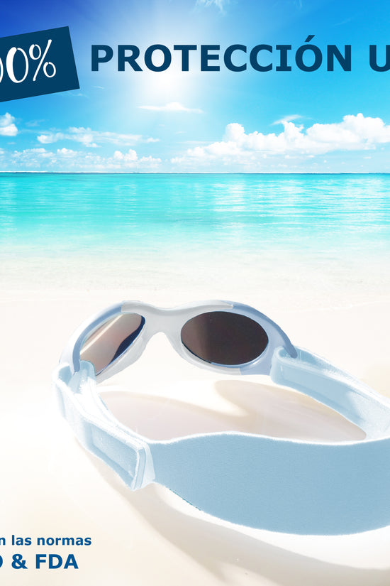 LENTES DE SOL PARA BEBÉS BABY SURFER  0 A 18 MESES CELESTE - MAUSITO