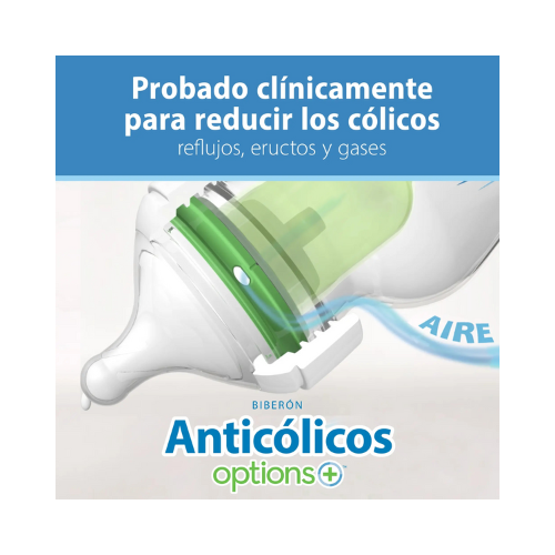 MAMADERA BOCA ANCHA OPTIONS VIDRIO 270 ML - DR. BROWN'S