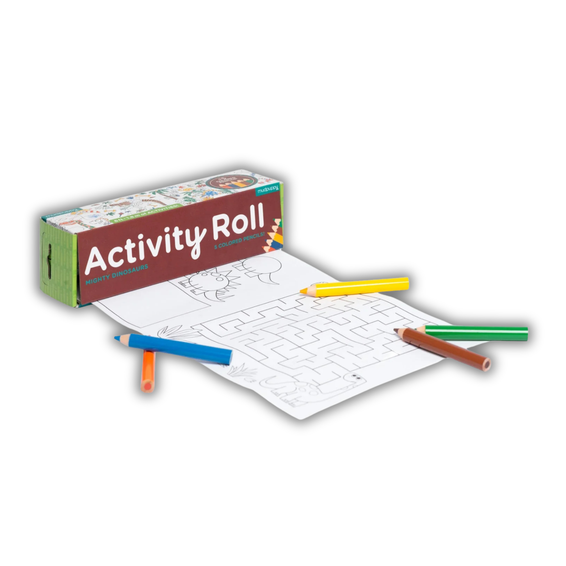 Rollo para Colorear con Colores Mighty Dinosaurs Mudpuppy 1.8mts