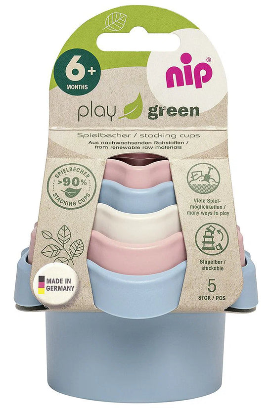 Tazas Apilables NIP Play Green +6m