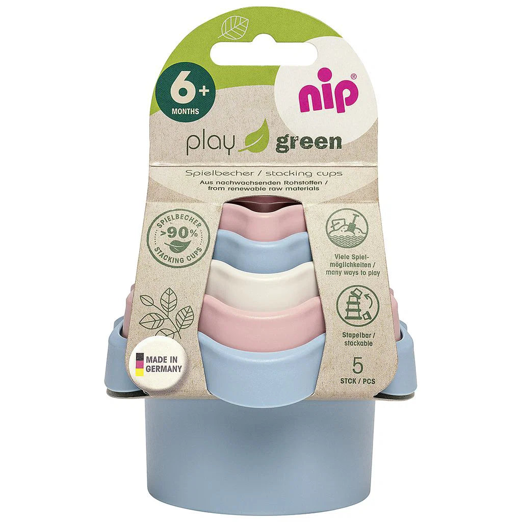Tazas Apilables NIP Play Green +6m