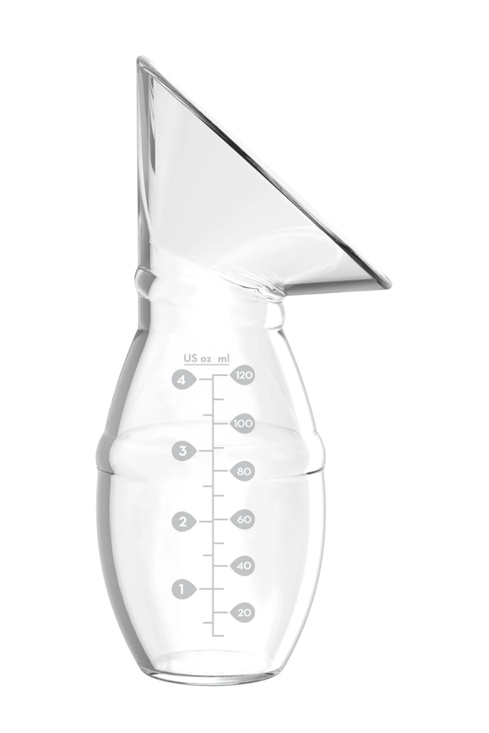 Recolector Extractor de Leche Manual de Silicona con Mamadera Anticólico 120 ml + Bolso