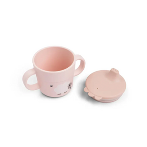 VASO CON BOQUILLA FOODIE TINY FARM ROSA DONE BY DEER