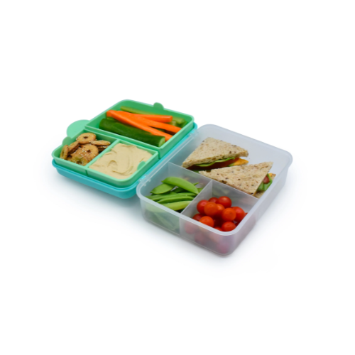 LONCHERA BENTO BOX CON CUBIERTOS LIMA Y VERDE - MELII