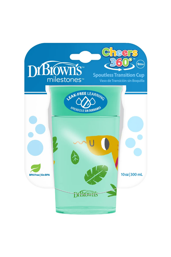 VASO 360° SIN ASAS 300ml 9M VERDE - DR. BROWN'S