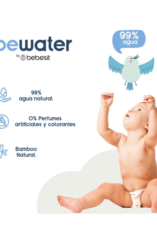 Toallas Húmedas Bewater Bebesit Caja de 12 Paquetes