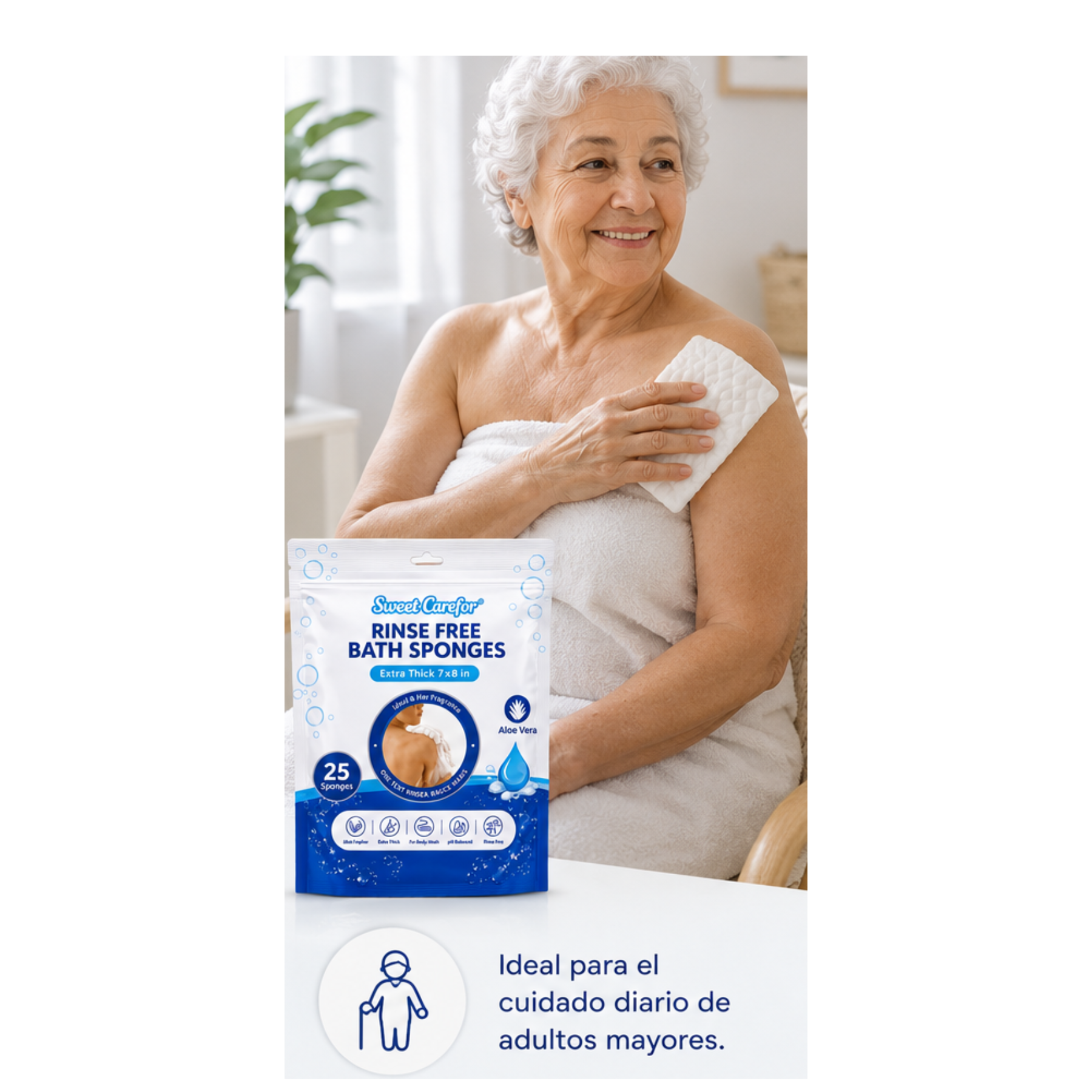 Esponjas Jabonosas Desechable Sweet Carefor 25 U.