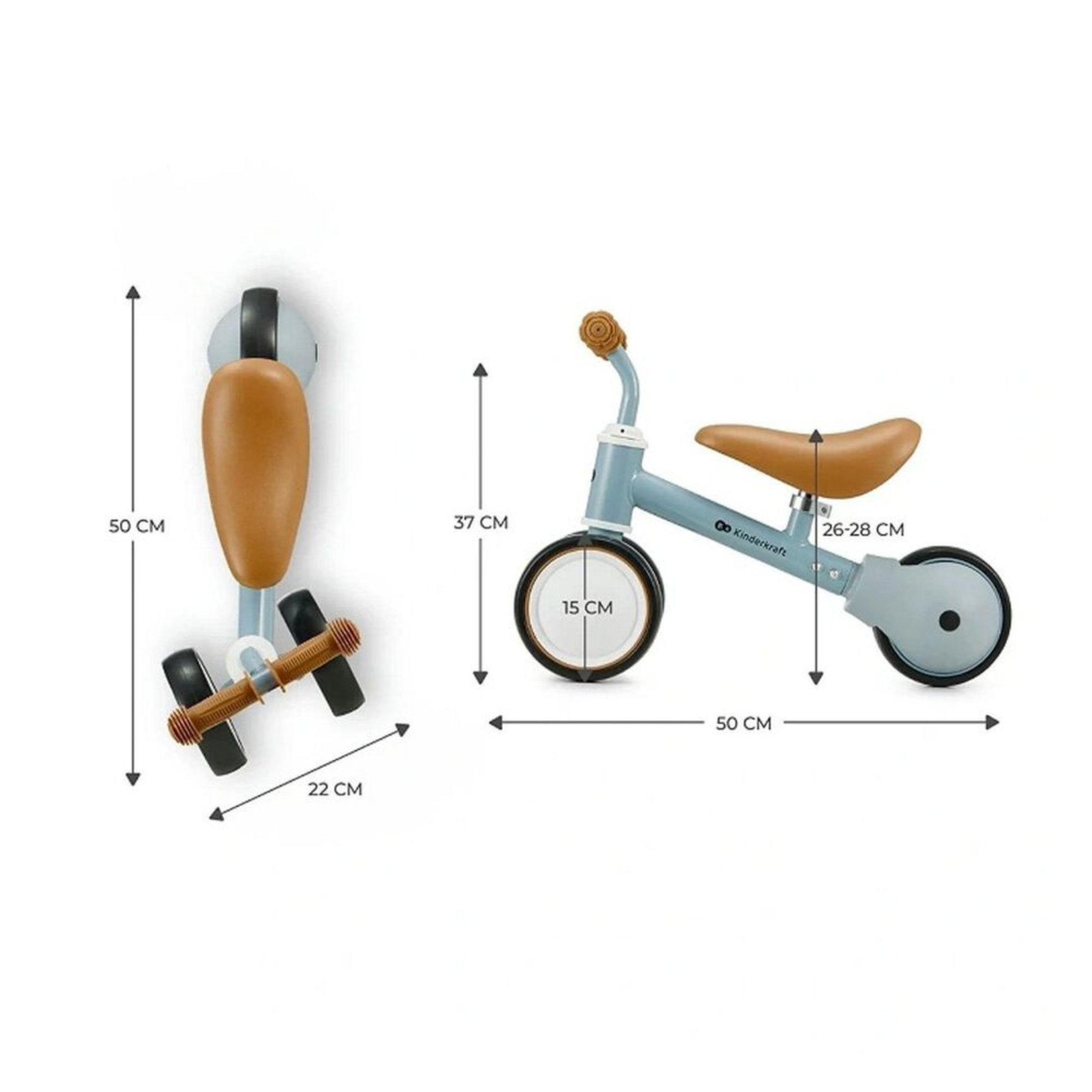 Triciclo de Balance Kinderkraft CUTIE Light Blue