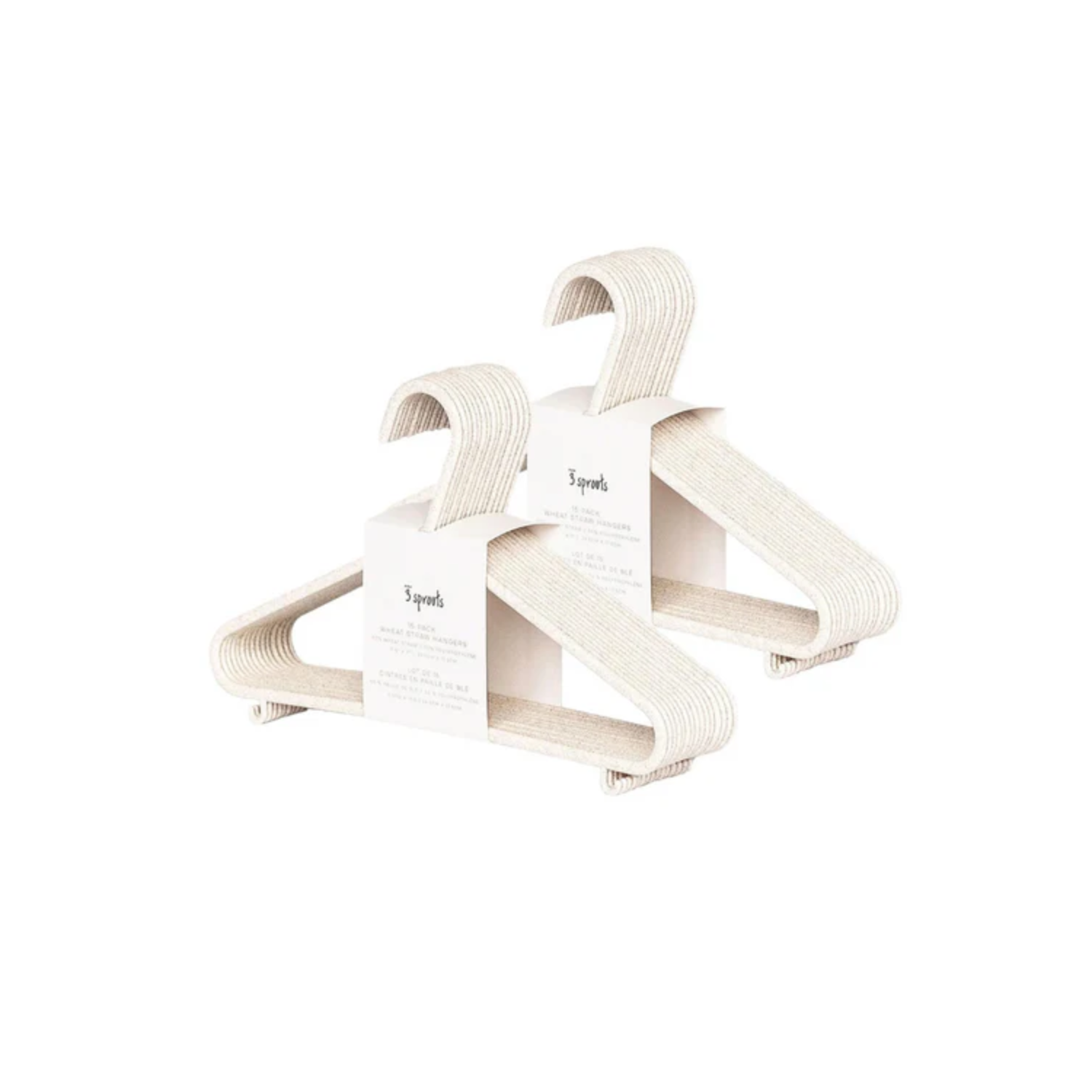 Set de 30 Colgadores Antideslizantes para Ropa de Bebés y Niños 3 Sprouts Crema
