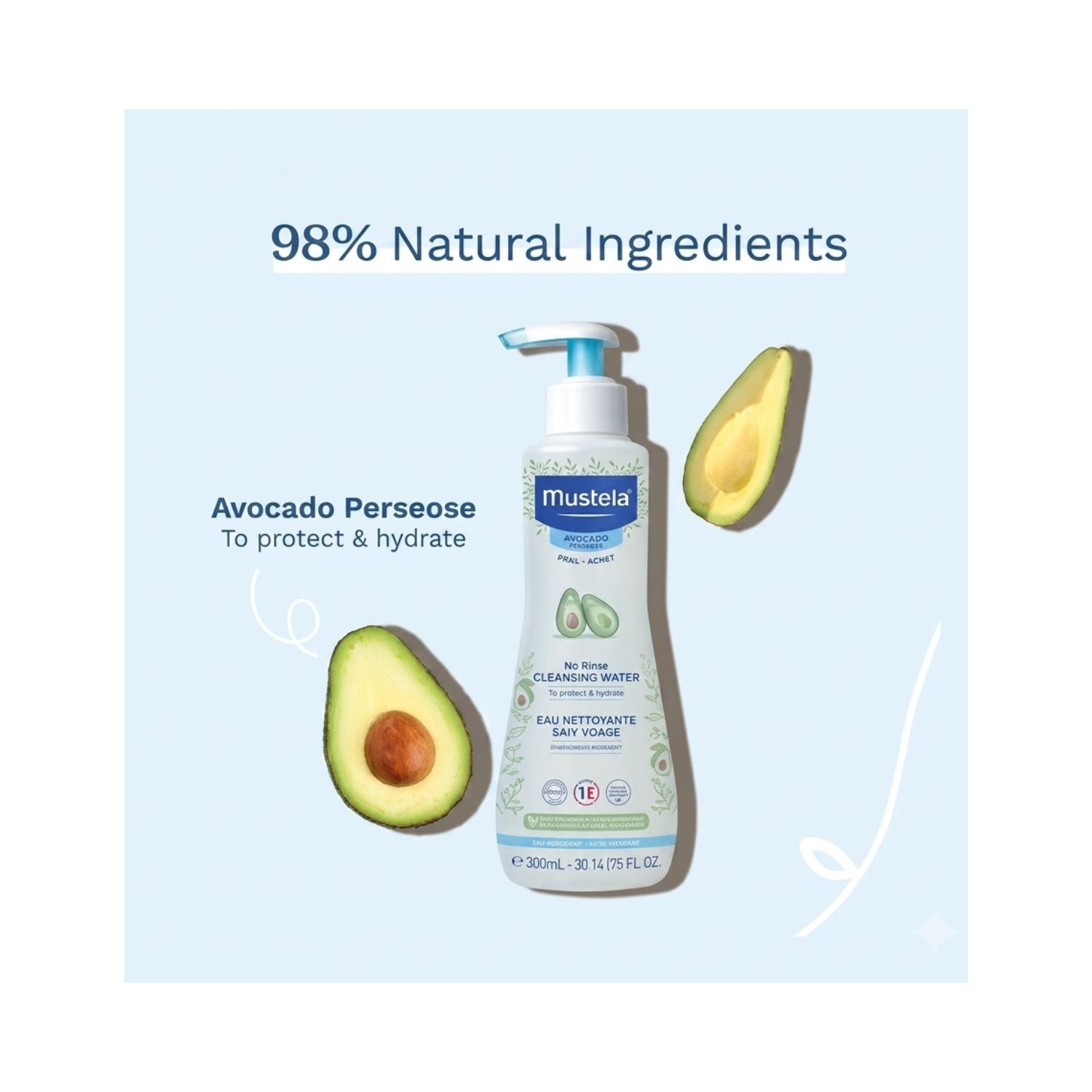 Agua Limpiadora En Seco Mustela 300 Ml