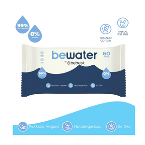 TOALLAS HÚMEDAS BEWATER CAJA 12 PAQUETES DE 60 TOALLAS
