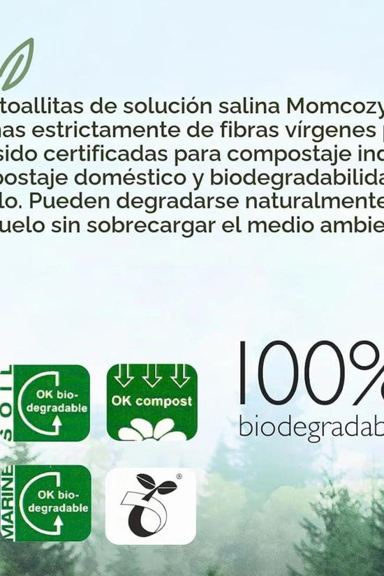 Toallitas Húmedas Salinas Momcozy para Nariz y Cara – 90 Unidades