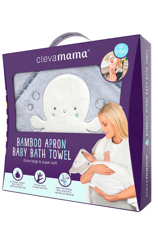 TOALLA DELANTAL BABMBÚ CELESTE  CLEVAMAMA