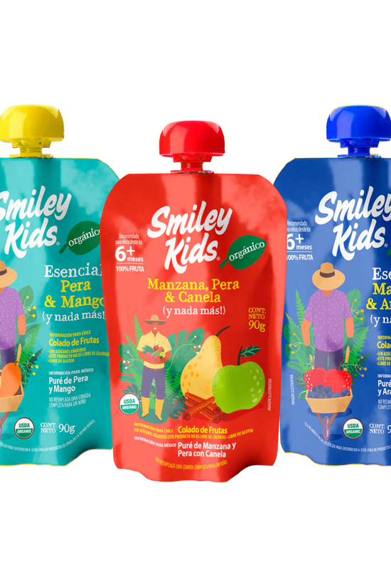 Colado Orgánico de Frutas Smiley Kids 90gr +6m