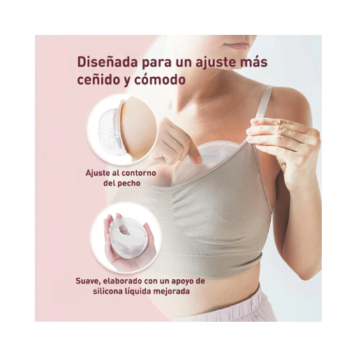 RECOLECTOR  DE LECHE REUTILIZABLE DOBLE - MOMCOZY