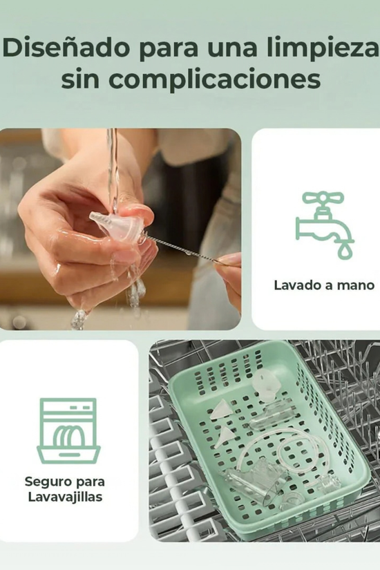 Aspirador Nasal Momcozy BreezyClear Pro Multifuncional 2 en 1 Grado Hospitalario
