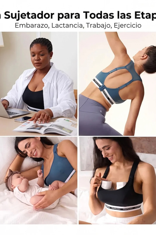 Sostén Deportivo de Lactancia Momcozy Azul