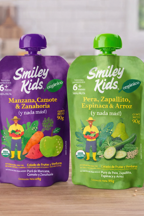 Colado Orgánico Smiley Kids Frutas & Verduras 90g (+6 meses)