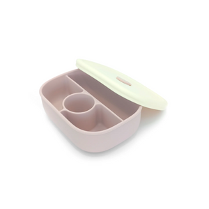 PLATO DE SILICONA ROSA CON TAPA DE BBPRO
