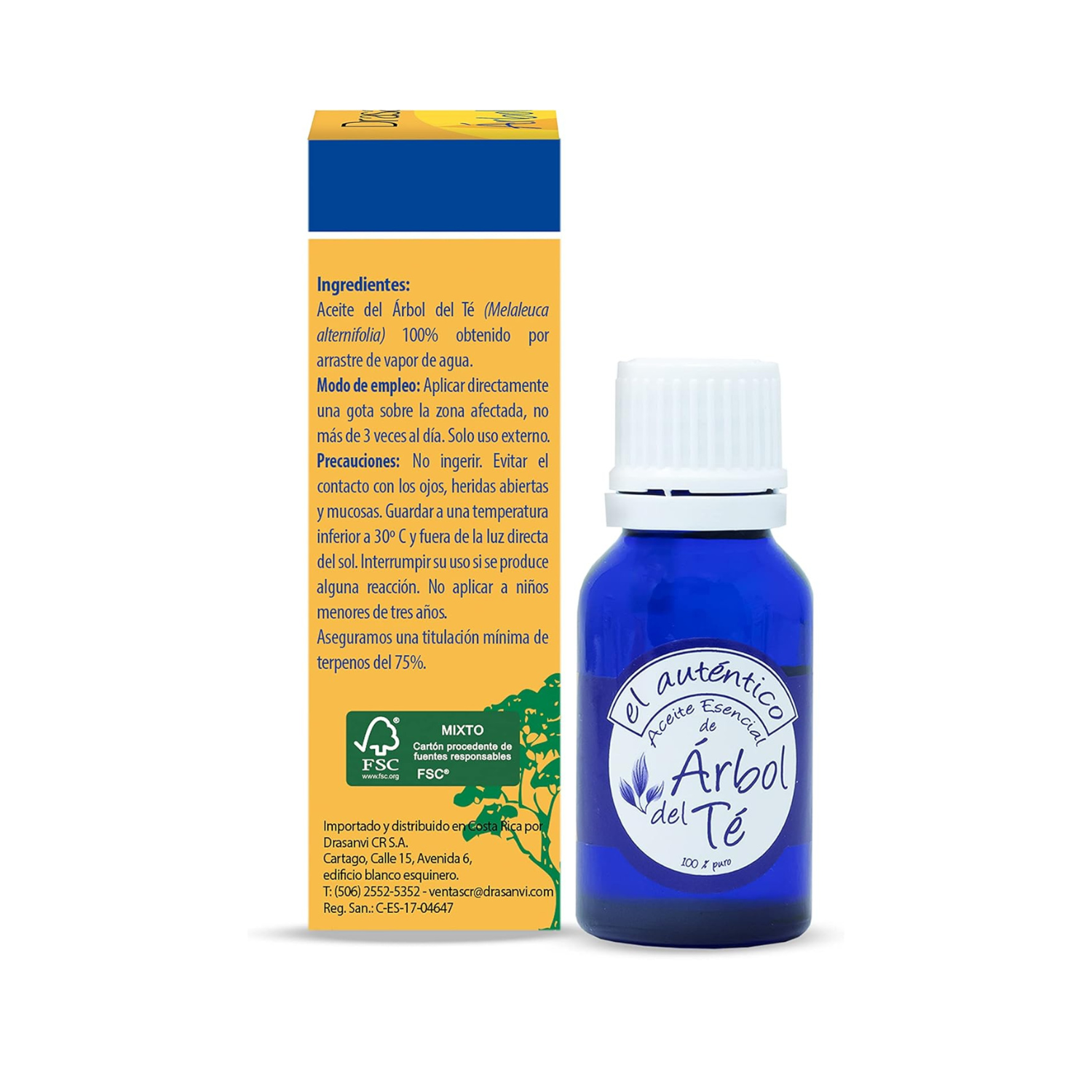 Aceite Esencial De Árbol de Té Drasanvi 100% Puro 18 Ml