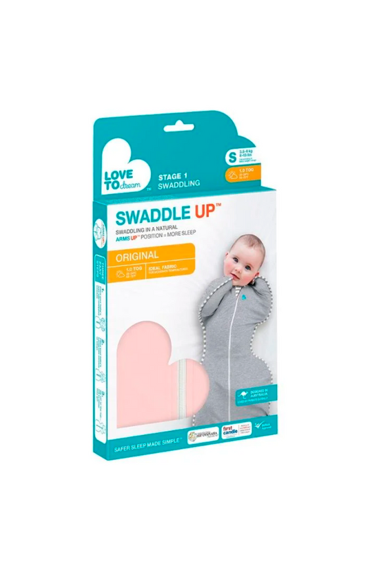 SACO DE DORMIR SWADDLE UP ETAPA 1 TOG 1.0  TALLA S  DUSTY PINK  LOVE TO DREAM