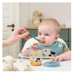 SET 2 CONTENEDORES PARA COMIDA DE BEBÉ TINY FARM AZUL - DONE BY DEER