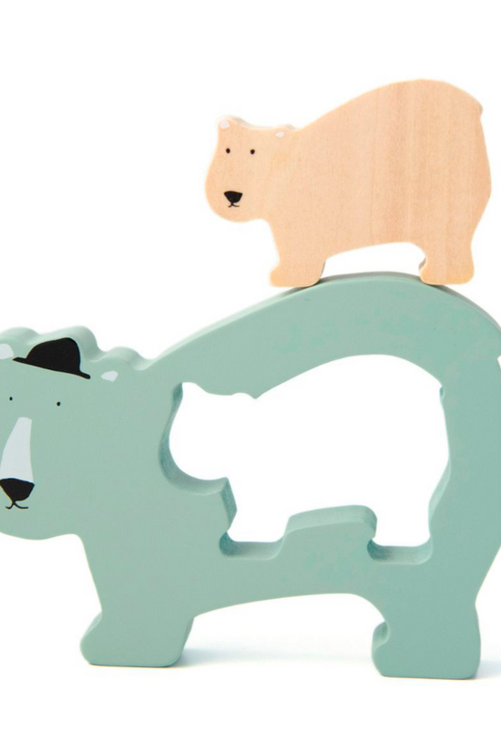 PUZZLE BEBÉS DE MADERA BEAR  TRIXIE