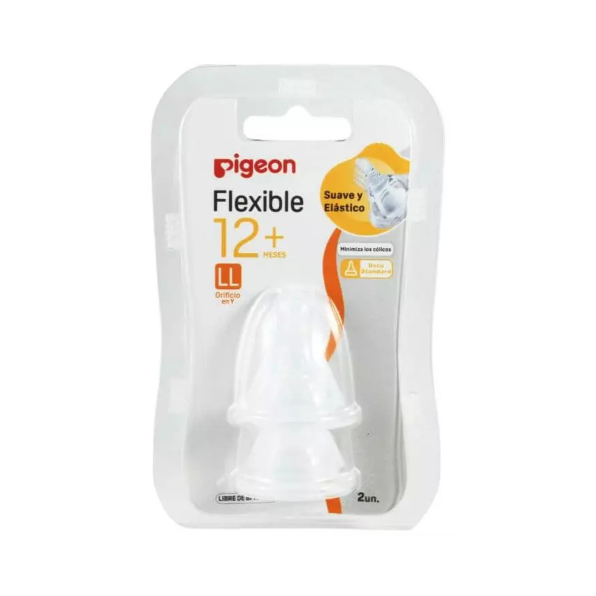 Repuesto Tetina Pigeon Flexible x2 Unidades (Boca Standard)
