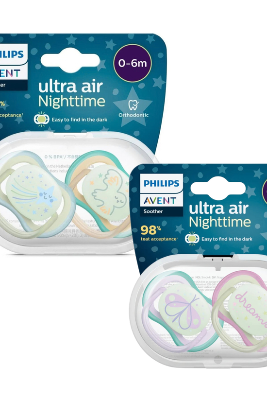 Chupete Philips Avent Ultra Air Night Orthodontic 0–6 Meses